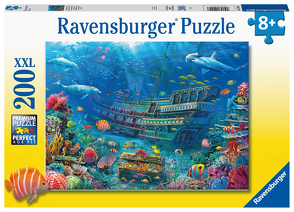 Ravensburger Kinderpuzzle – 12944 Versunkenes Schiff – Unterwasserwelt-Puzzle für Kinder ab 8 Jahren, mit 200 Teilen im XXL-Format