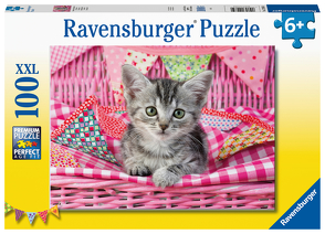 Ravensburger Kinderpuzzle – 12985 Niedliches Kätzchen – Tier-Puzzle für Kinder ab 6 Jahren, mit 100 Teilen im XXL-Format