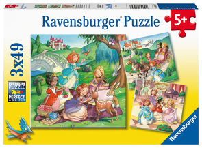 Ravensburger Kinderpuzzle – Kleine Prinzessinnen – 3×49 Teile Puzzle für Kinder ab 5 Jahren