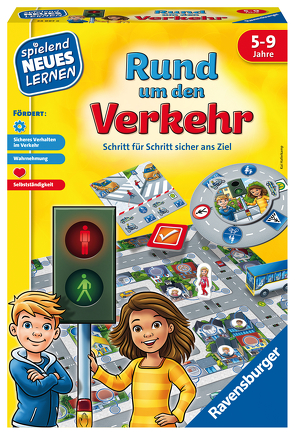 Ravensburger Lernspiel Rund um den Verkehr 24997, Kinderspiel, ab 5 Jahren, für 2-4 Spieler von Haferkamp,  Kai