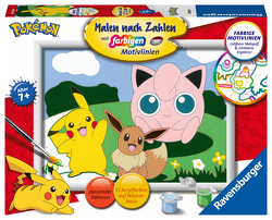 Ravensburger Malen nach Zahlen 20298 – Pokémon Abenteuer – Kinder ab 7 Jahren