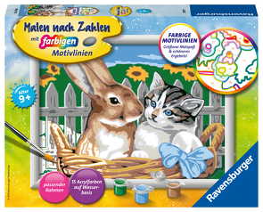 Ravensburger Malen nach Zahlen 28477 – Putzige Freunde – Kinder ab 9 Jahren