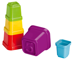 Ravensburger ministeps 4193 Bunte Baubecher – Stapelwürfel zum Sortieren, Stapeln und Ineinanderstecken, Baby Spielzeug ab 12 Monate