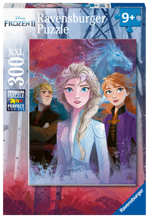 Ravensburger Puzzle 12866 – Elsa, Anna und Kristoff – 300 Teile XXL Die Eiskönigin 2 Puzzle für Kinder ab 9 Jahren