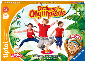 Ravensburger tiptoi® ACTIVE Spiel 00129, Dschungel-Olympiade, Bewegungsspiel ab 4 Jahre für 1-6 Spieler von Haferkamp,  Kai