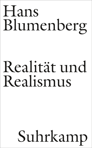 Realität und Realismus von Blumenberg,  Hans, Zambon,  Nicola