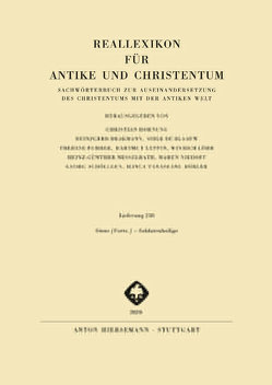 Reallexikon für Antike und Christentum von Brakmann,  Heinzgerd, de Blaauw,  Sible, Fuhrer,  Therese, Hornung,  Christian, Leppin,  Hartmut, Löhr,  Winrich, Nesselrath,  Heinz-Günther, Niehoff,  Maren, Tanaseanu-Doebler,  Ilinca