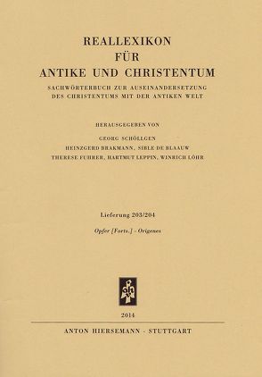 Reallexikon für Antike und Christentum