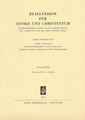 Reallexikon für Antike und Christentum