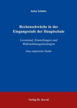 Rechenschwäche in der Eingangsstufe der Hauptschule von Schaefer,  Jutta