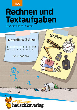 Rechnen und Textaufgaben – Realschule 5. Klasse, A5-Heft von Nitschké,  Laura, Simpson,  Susanne, Specht,  Gisela, Wefers,  Tina