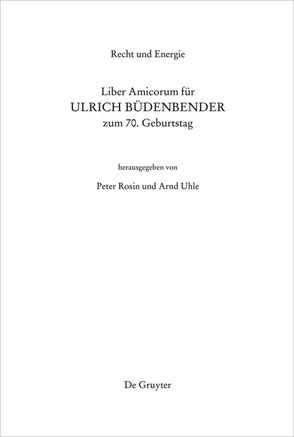 Recht und Energie von Rosin,  Peter, Uhle,  Arnd