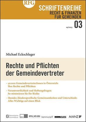 Rechte und Pflichten der Gemeindeverteter von Eckschlager,  Michael