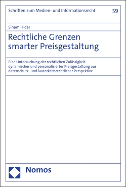 Rechtliche Grenzen smarter Preisgestaltung von Hidar,  Siham