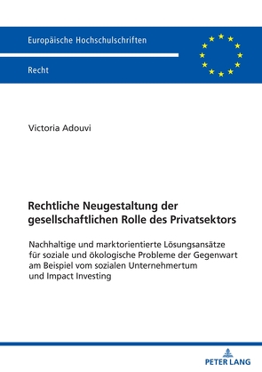 Rechtliche Neugestaltung der gesellschaftlichen Rolle des Privatsektors von Adouvi,  Victoria