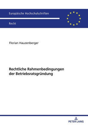 Rechtliche Rahmenbedingungen der Betriebsratsgründung von Hauzenberger,  Florian