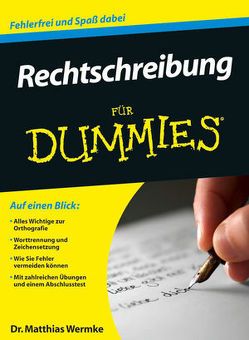 Rechtschreibung für Dummies von Wermke,  Matthias