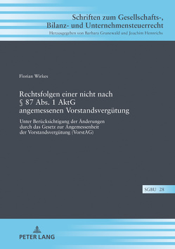 Rechtsfolgen einer nicht nach § 87 Abs. 1 AktG angemessenen Vorstandsvergütung von Wirkes,  Florian