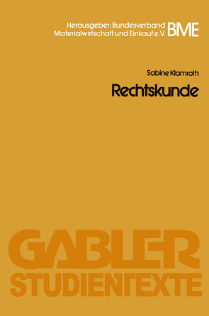 Rechtskunde von Klamroth,  Sabine