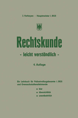 Rechtskunde — leicht verständlich von Verheyen,  Josef