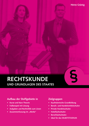 Rechtskunde und Grundlagen des Staates, Lehrbuch