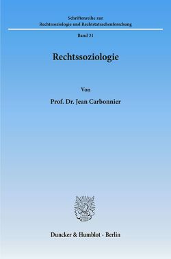 Rechtssoziologie. von Carbonnier,  Jean