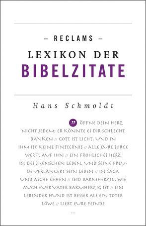 Reclams Lexikon der Bibelzitate von Schmoldt,  Hans