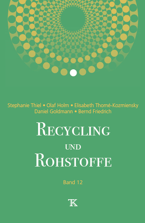 Recycling und Rohstoffe, Band 12 von Friedrich,  Bernd, Goldmann,  Daniel, Holm,  Olaf, Thiel,  Stephanie, Thomé-Kozmiensky,  Elisabeth