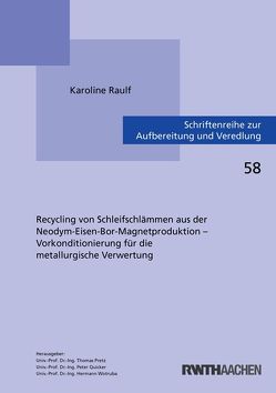 Recycling von Schleifschlämmen aus der Neodym-Eisen-Bor-Magnetproduktion – Vorkonditionierung für die metallurgische Verwertung von Raulf,  Karoline