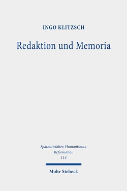 Redaktion und Memoria von Klitzsch,  Ingo