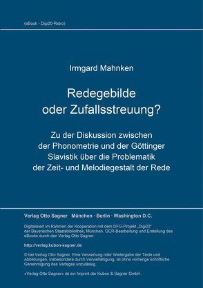 Redegebilde oder Zufallsstreuung? von Mahnken,  Irmgard