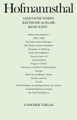 Reden und Aufsätze 4 von Hofmannsthal,  Hugo von, Kaluga,  Katja, Mayer,  Mathias, Rißmann,  Jutta, Ritter,  Ellen