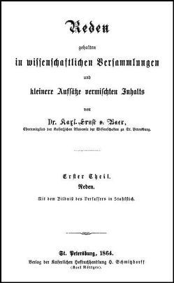 Reden und kleinere Aufsätze von Baer,  Karl E von, Breidbach,  Olaf