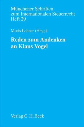 Reden zum Andenken an Klaus Vogel von Lehner,  Moris