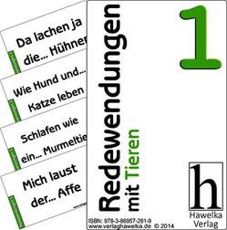 Redewendungen mit Tieren 1 (50 Aktivierungskarten / Taschenkarten) für Demenzkranke von Hawelka Verlag