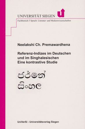 Referenz-Indizes im Deutschen und im Singhalesischen von Premawardhena,  Neelakshi Ch