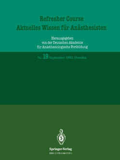 Refresher Course — Aktuelles Wissen für Anästhesisten von Purschke,  R.