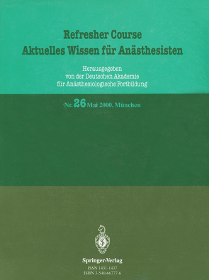 Refresher Course Aktuelles Wissen für Anästhesisten von Purschke,  Reinhard