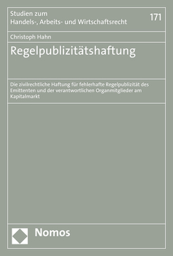 Regelpublizitätshaftung von Hahn,  Christoph