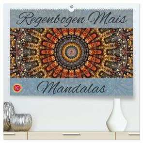 Regenbogen Mais Mandalas (hochwertiger Premium Wandkalender 2024 DIN A2 quer), Kunstdruck in Hochglanz von Cross,  Martina