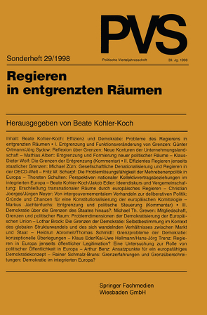 Regieren in entgrenzten Räumen von Kohler-Koch,  Beate