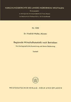 Regionale Wirtschaftsstatistik nach Betrieben von Walter,  Friedrich