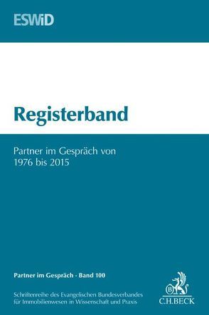 Registerband von Evangelischen Bundesverband für Immobilienwesen in Wissenschaft und Praxis