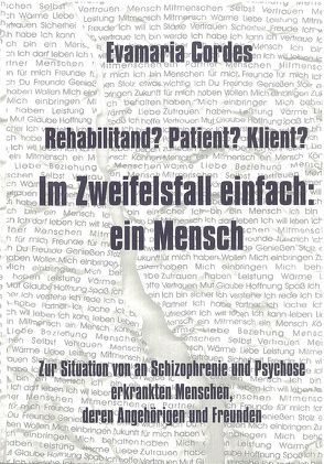 Rehabilitand? Patient? Klient? von Cordes,  Evamaria, Poustka,  Fritz, Zander,  Wolfgang