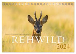 Rehwild 2024 (Tischkalender 2024 DIN A5 quer), CALVENDO Monatskalender von Breuer,  Michael