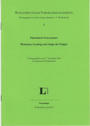 Reimarus, Lessing und einige Folgen. von Vollhardt,  Friedrich