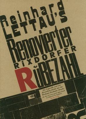 Reinhard Lettau’s Renovierter Rixdorfer Rübezahl von Buch,  Hans Christoph, Lettau,  Reinhard, Paulick,  Otto