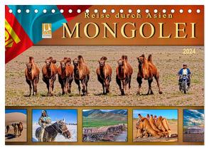 Reise durch Asien – Mongolei (Tischkalender 2024 DIN A5 quer), CALVENDO Monatskalender von Roder,  Peter