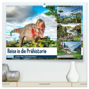 Reise in die Prähistorie – unter den Dinosauriern (hochwertiger Premium Wandkalender 2024 DIN A2 quer), Kunstdruck in Hochglanz von Gaymard,  Alain