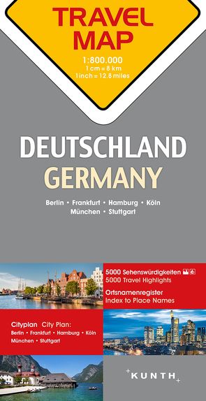 KUNTH TRAVELMAP Deutschland 1:800.000